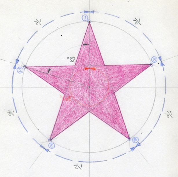 Hoe maak je een ster te tekenen. Teken een omgekeerde &#39;V&#39;.