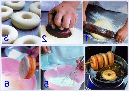 Hoe maak je een donut maken. Meng de gist en het warme water samen in een klein schaaltje.
