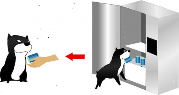 Hoe u uw hond te leren om een biertje te krijgen. Bind een touw of een handdoek om de deur van uw koelkast.