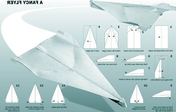 Hoe maak je een papieren vliegtuig te maken. Vouw een standaard stukje printerpapier (meestal 8 0,5 bij 11 inch) verticaal in tweeën en vouw.