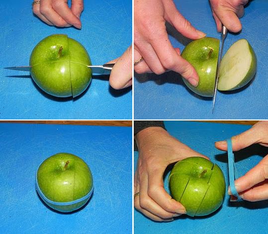 Hoe maak je een gesneden appel gaan draaien bruin. Kies appels die minder gevoelig zijn zuur.