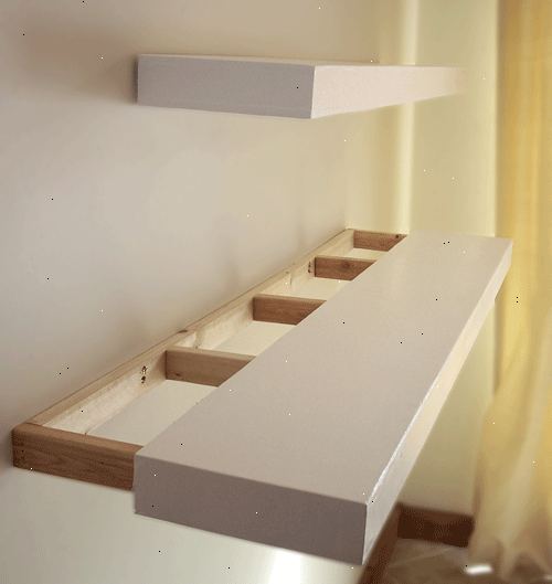 Hoe je eenvoudige zwevende planken te bouwen. Knip (of aankoop) twee identiek-en kleinbedrijf houten panelen voor elke plank.
