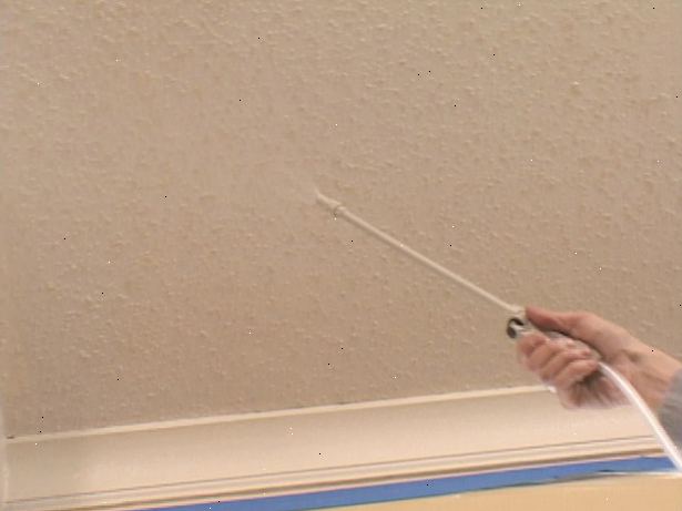 Hoe om textuur te verwijderen van akoestisch plafond oppervlakken. Bepalen of uw textuur asbest-kunt u een testkit te krijgen voor die bevat.